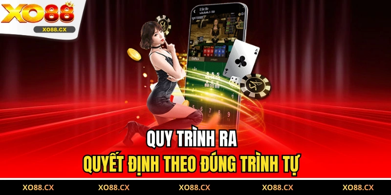 Quy trình ra quyết định theo đúng trình tự 